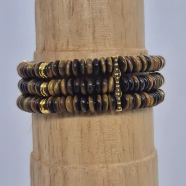 Fiona Triple : la bracelet triple en pierre