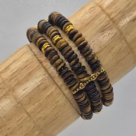 Fiona Triple : la bracelet triple en pierre