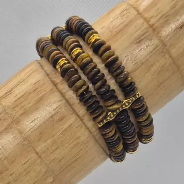 Fiona Triple : la bracelet triple en pierre