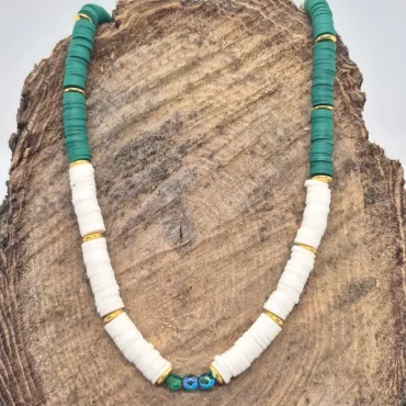 Collier Héritage en perles Heishi