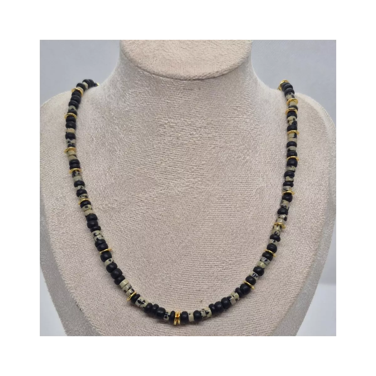 Collier Jupiter - Jaspe Dalmatien