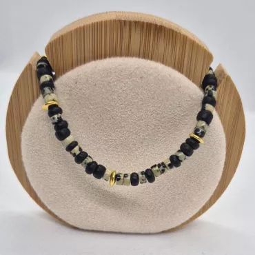 Bracelet Jupiter - Jaspe Dalmatien