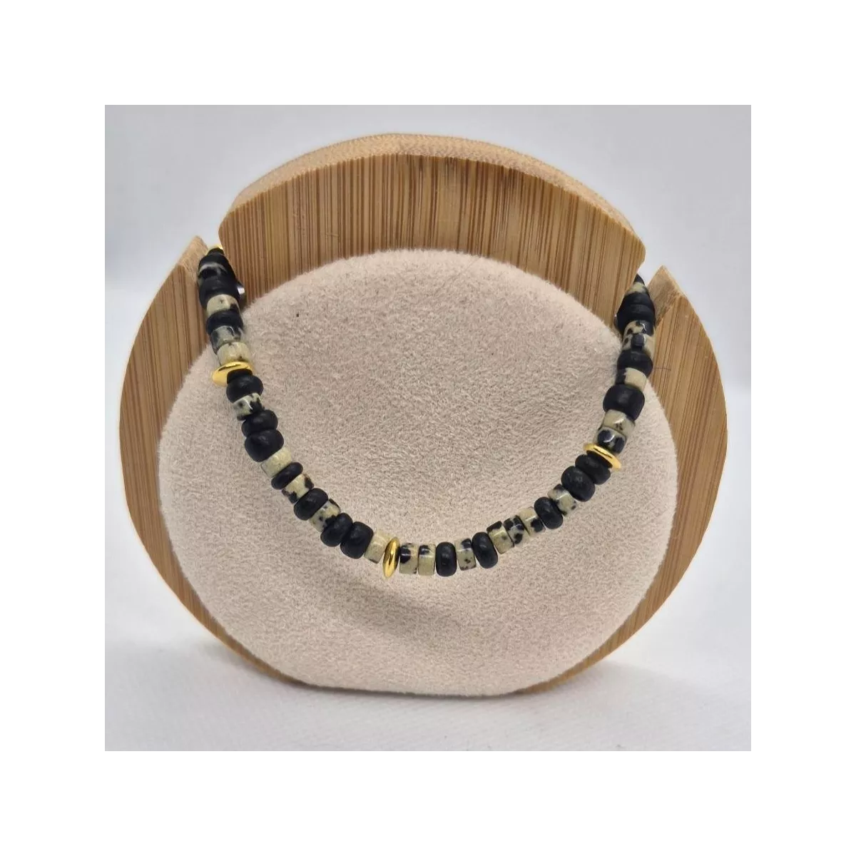 Bracelet Jupiter - Jaspe Dalmatien